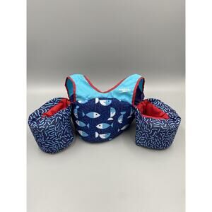 Speedo‎ Kids Life Jacket With Blue Fish 30-50lbs Pounds